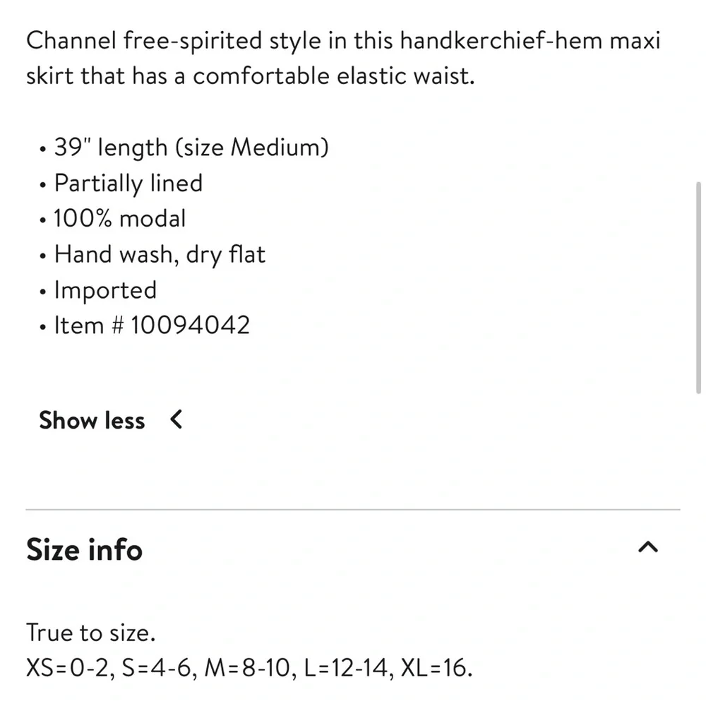 Free People Clover Raw Hem Handkerchief Hem White High Low Skirt XS - Picture 9 of 10